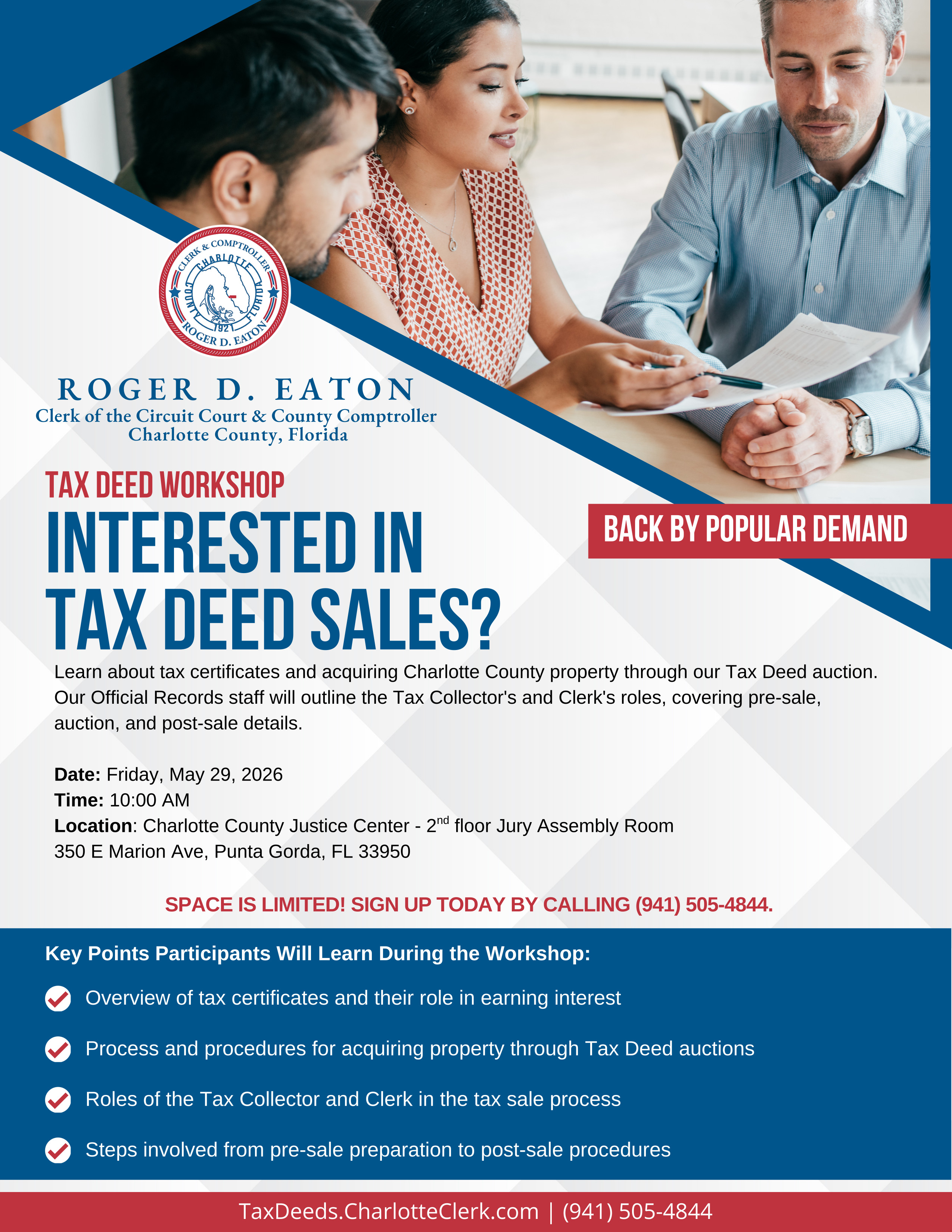Tax Deed Workshops May 29 2026